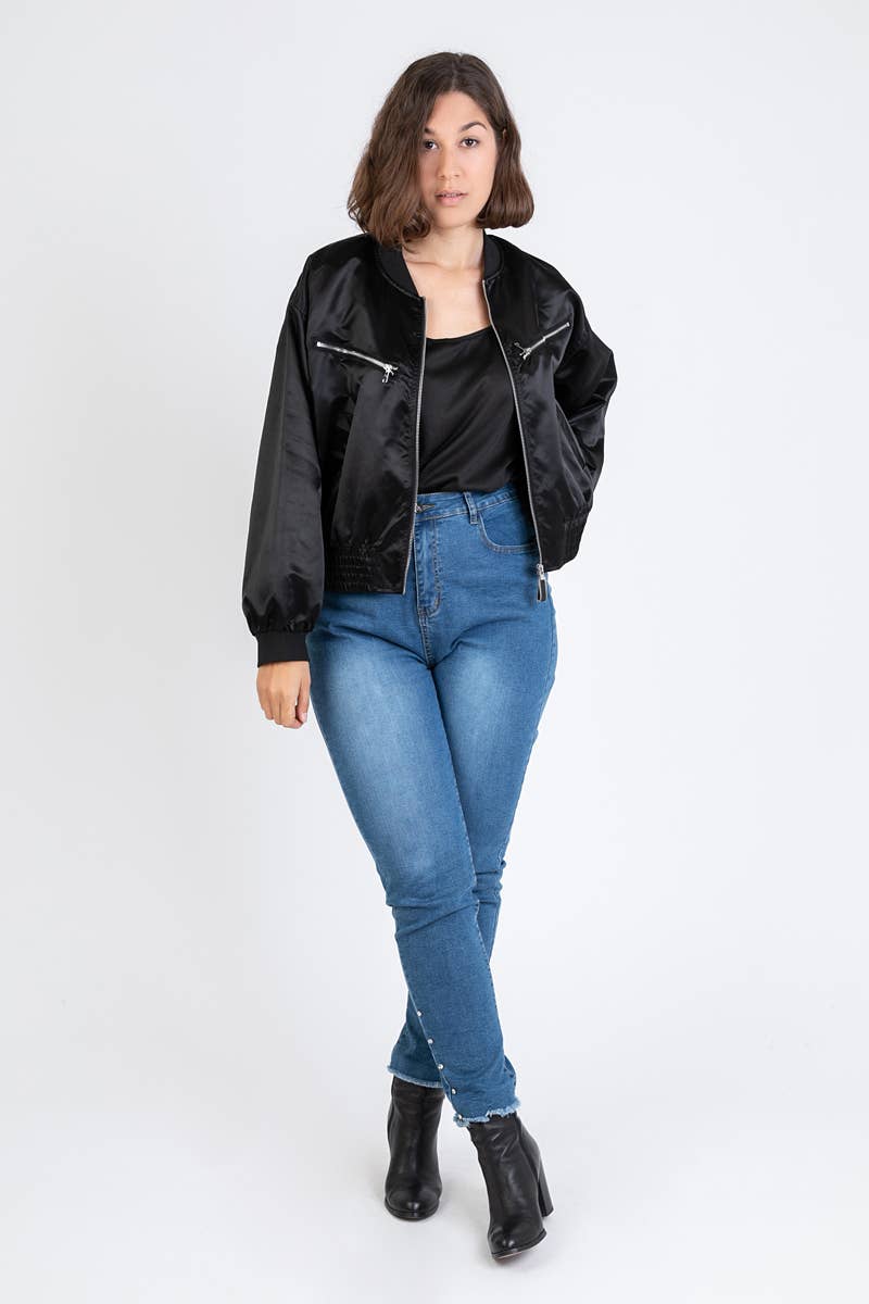 Plus size bomber jacket