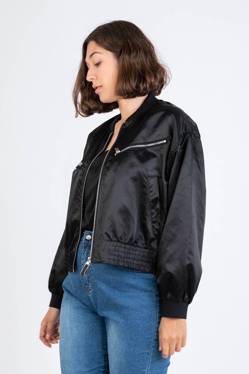 Plus size bomber jacket