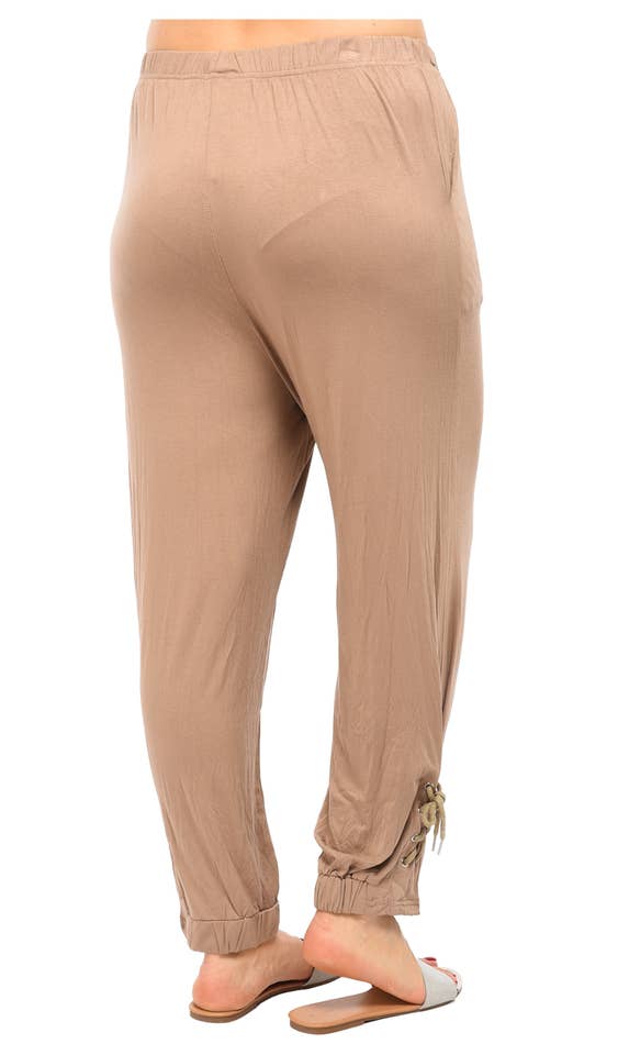 Plus size pants lacing