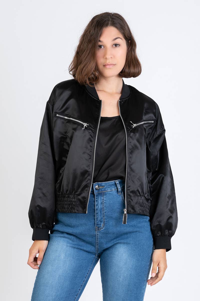 Plus size bomber jacket