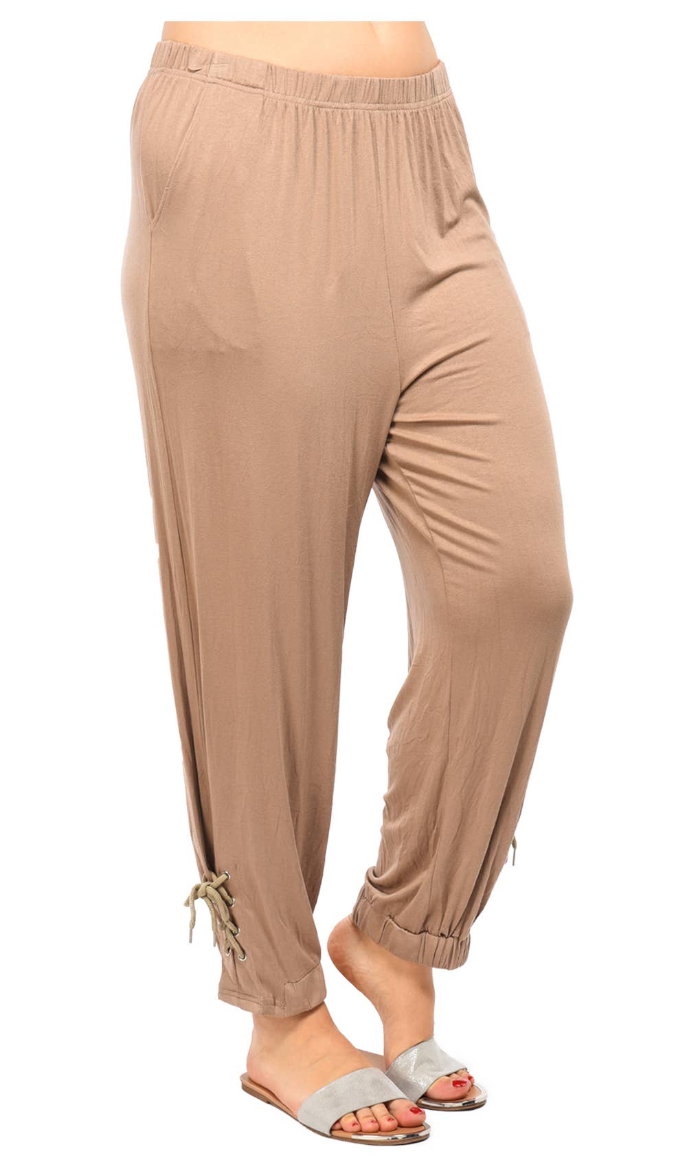 Plus size pants lacing