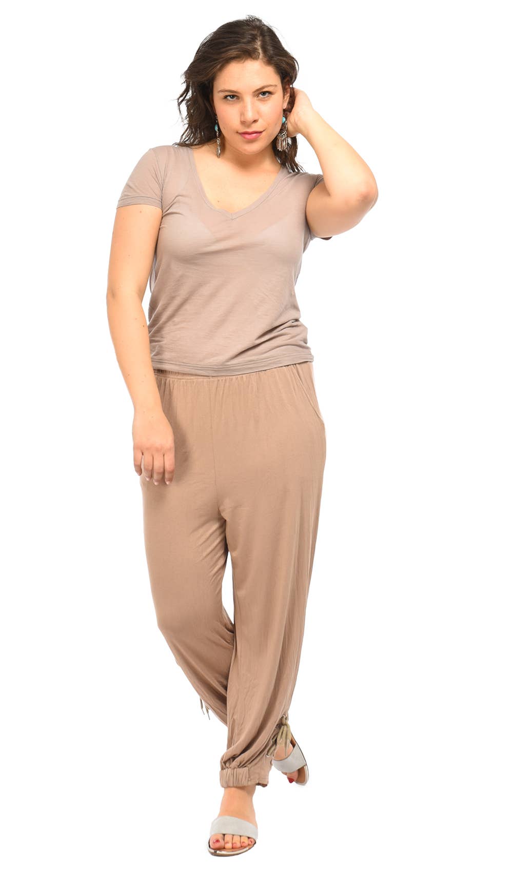 Plus size pants lacing