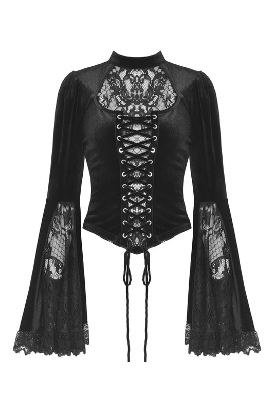 Black lace up corset