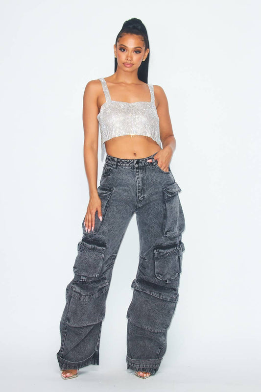 Oversized cargo jeans