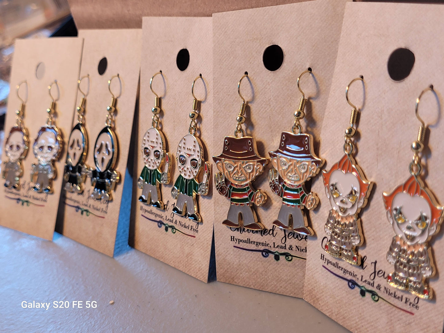 Horror movie earrings
