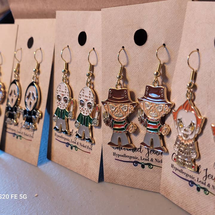 Horror movie earrings