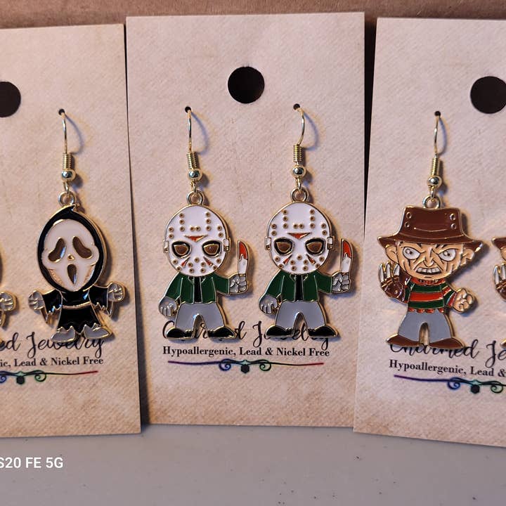 Horror movie earrings