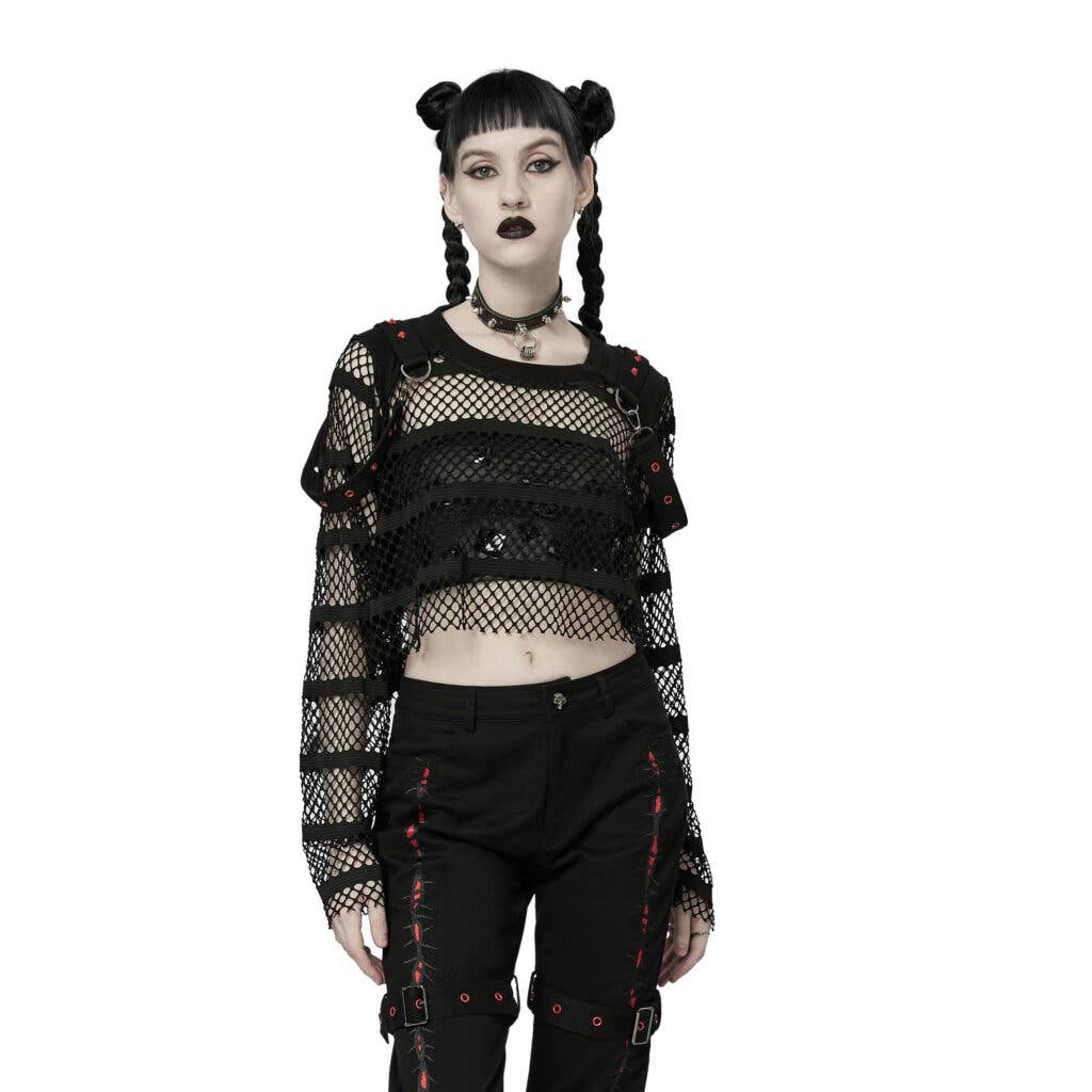 Loose mesh t-shirt
