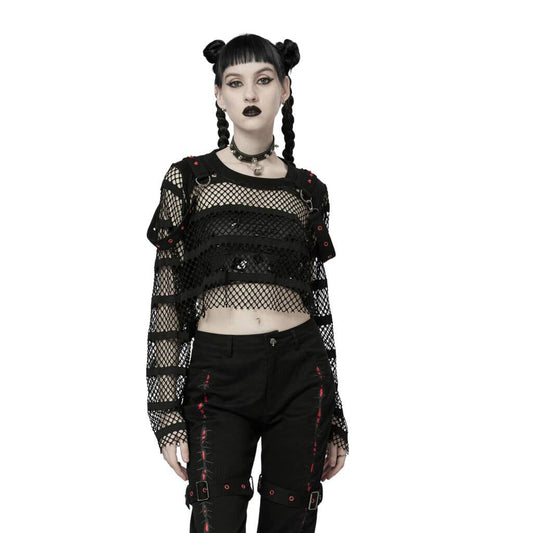Loose mesh t-shirt