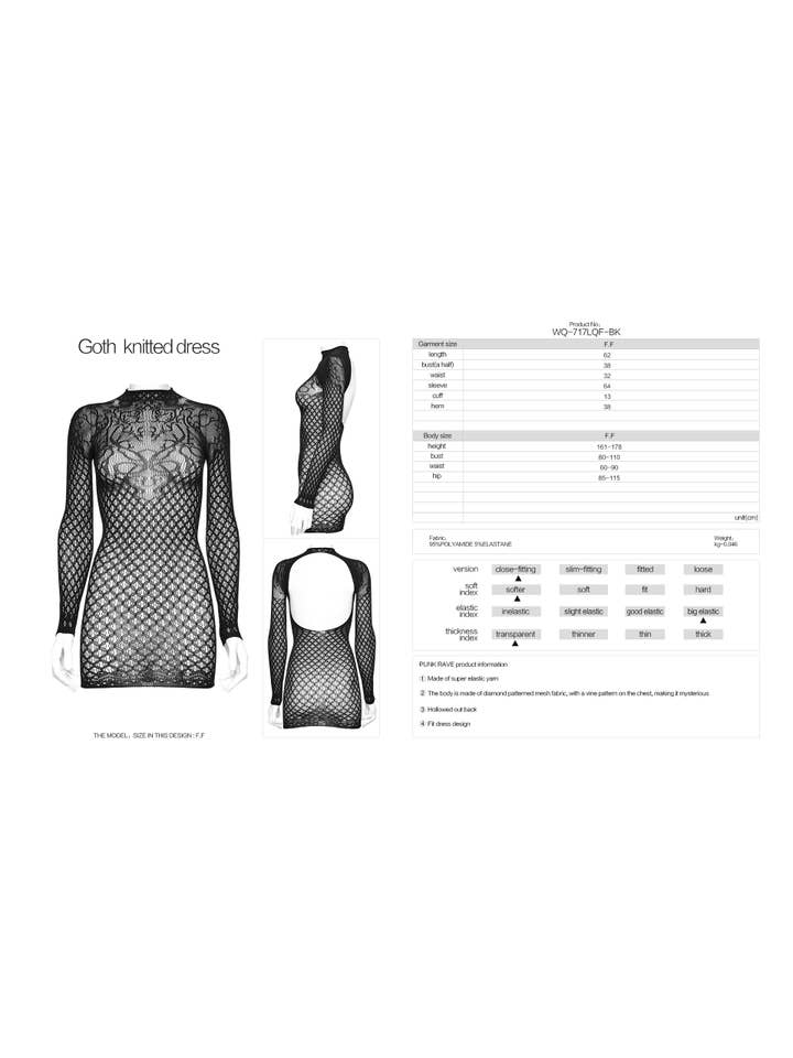 Goth knitted dress